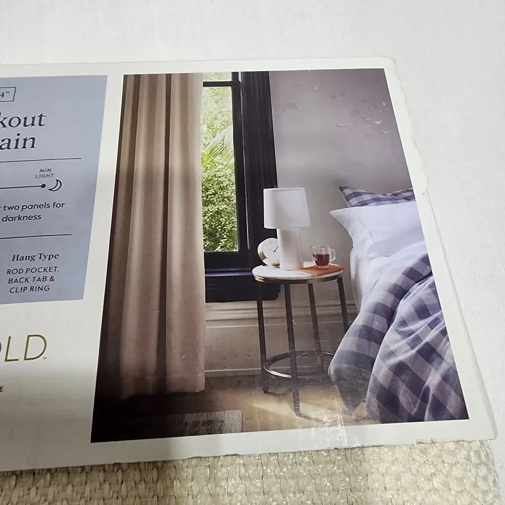 Threshold blackout curtain W 50'' x L 84'' cream Asheville